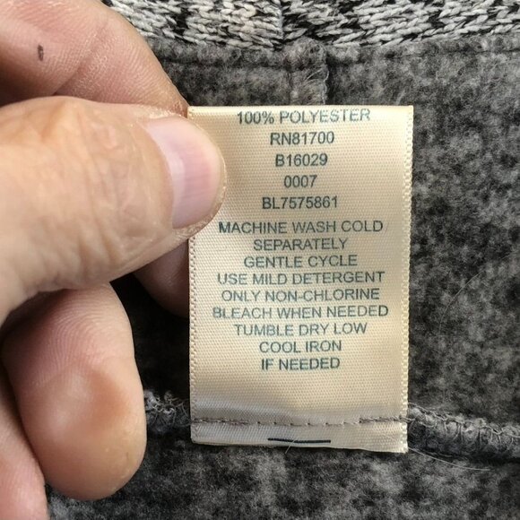 Blair Womens Cardigan Sweater 2XL Heather Gray Open Front Knit Cozy Casual - Picture 9 of 12